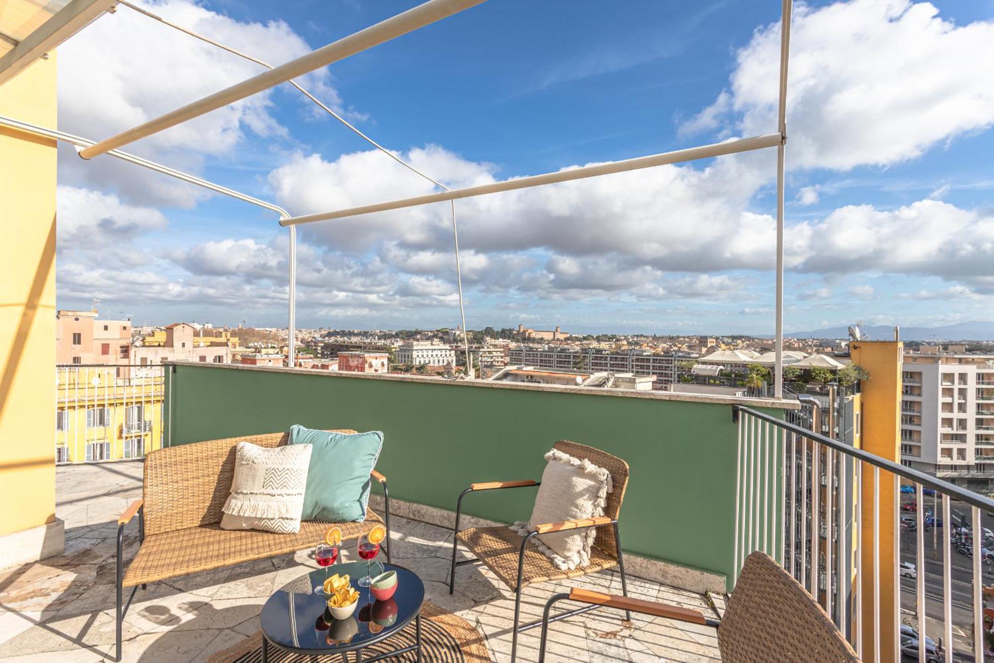 Ferienwohnung Viola Penthouse With Rome Panoramic View Exterior foto