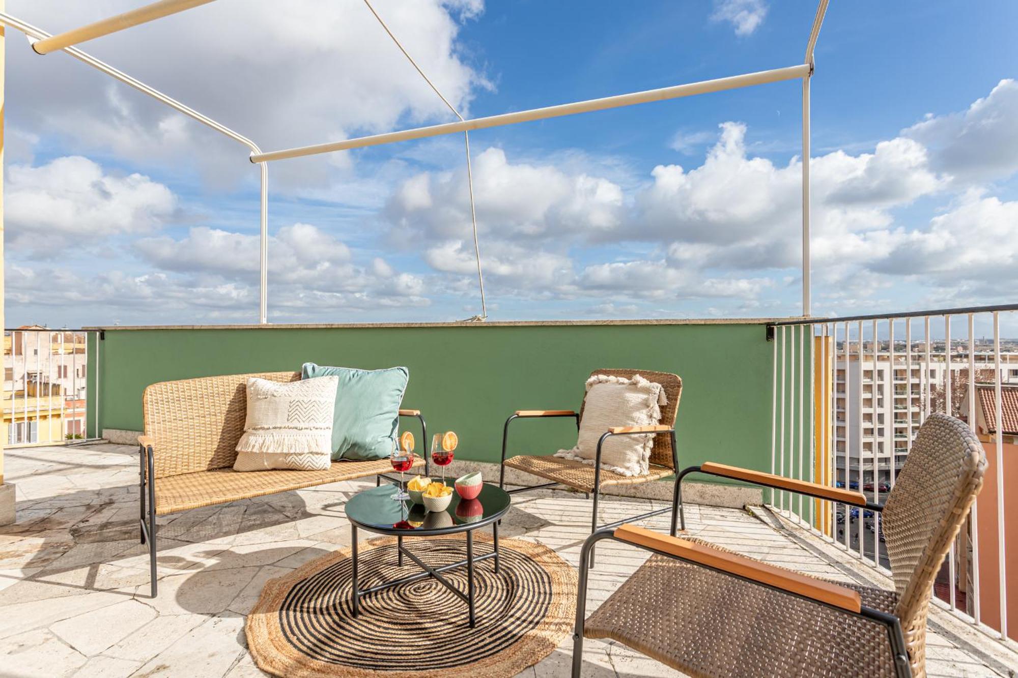 Ferienwohnung Viola Penthouse With Rome Panoramic View Exterior foto